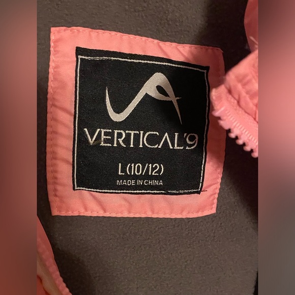Vertical '9 Girls Pink Puffer Jacket, L (10-12) - Picture 4 of 5